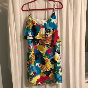 J crew ruffle-front cami dress, size 14 NWT